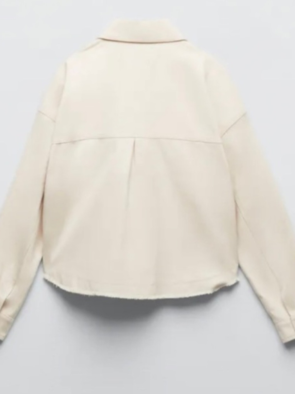 Zara Cream Button-Front Fringe Jacket - Picture 5 of 14